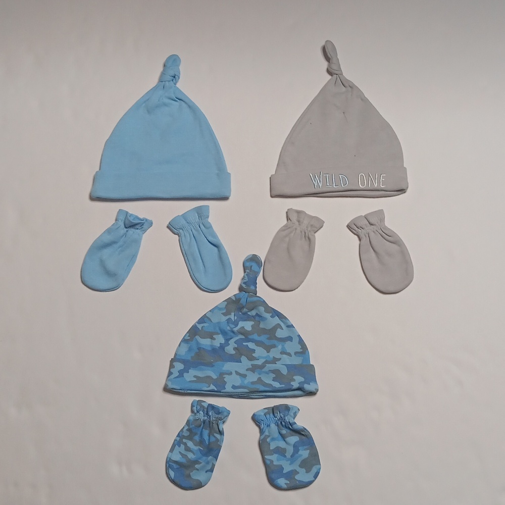 Infant Caps and Scratch Mittens
